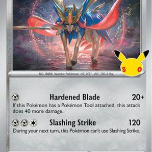 Zacian 106/128 - Holofoil ME 30th Celebration - Rare