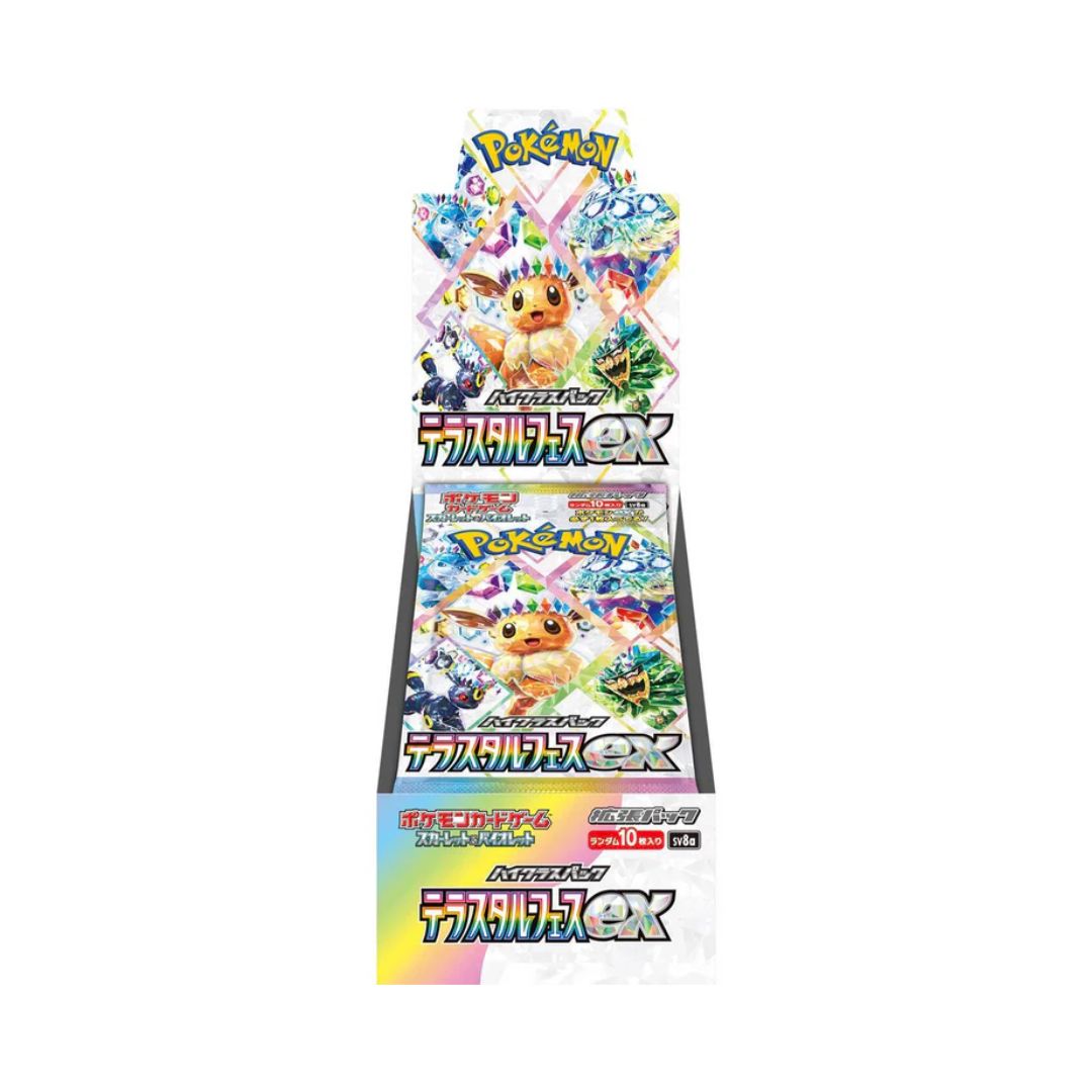 terest festival booster box Pokemon Terastal (Japanese) 763 Collectibles This electrifying expansion transforms your Pokmon battles with dazzling Tera EXPLOSIVE !! Pokemon Terastal Festival