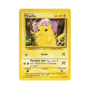 Base Set Unlimited: 058/102 Pikachu
