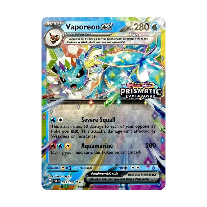 vaporeon pokemon card ex Prismatic Evolutions: Promo Card