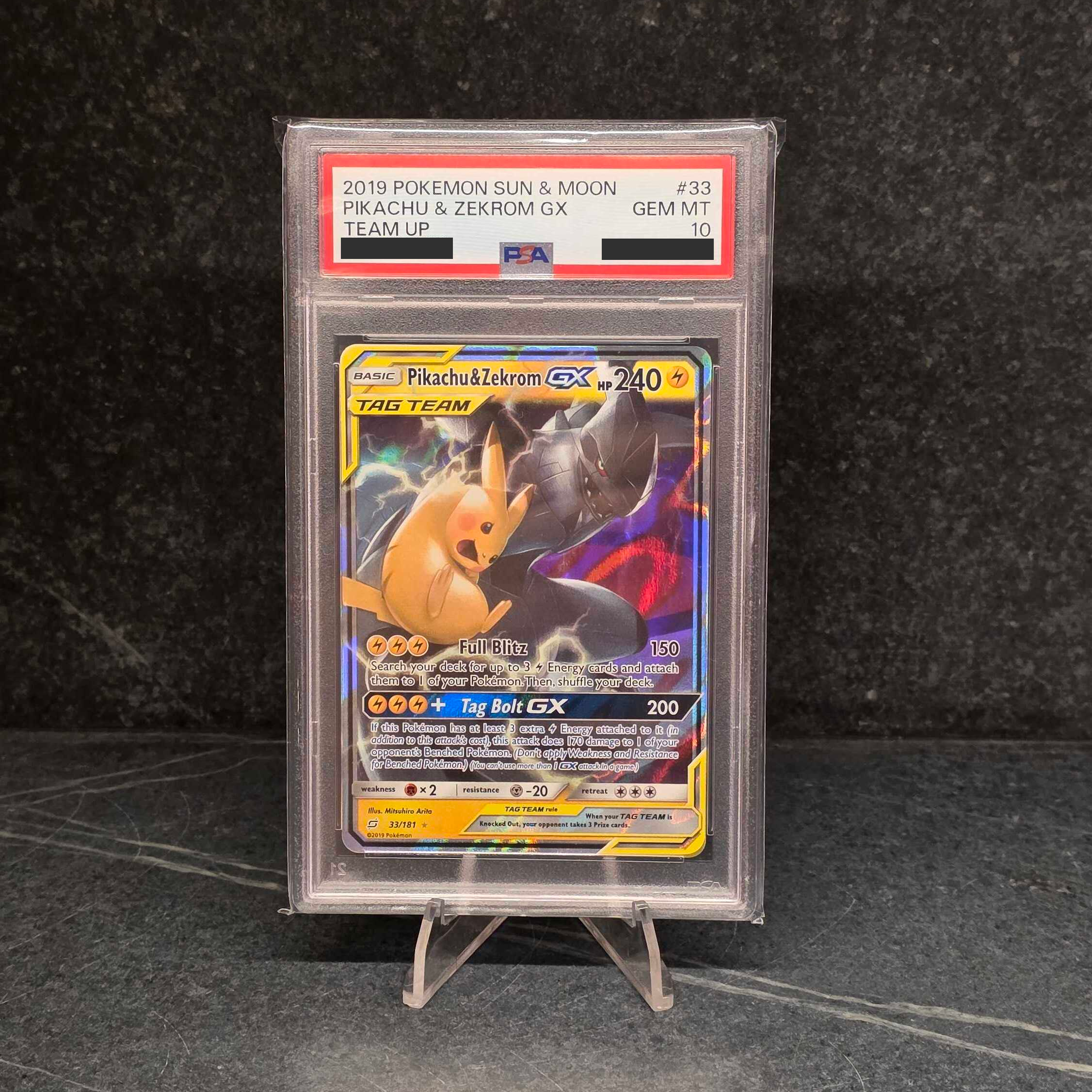 Pikachu & Zekrom GX (33/181) - PSA 10 Pikachu & Zekrom GX (33/181) - PSA 10
