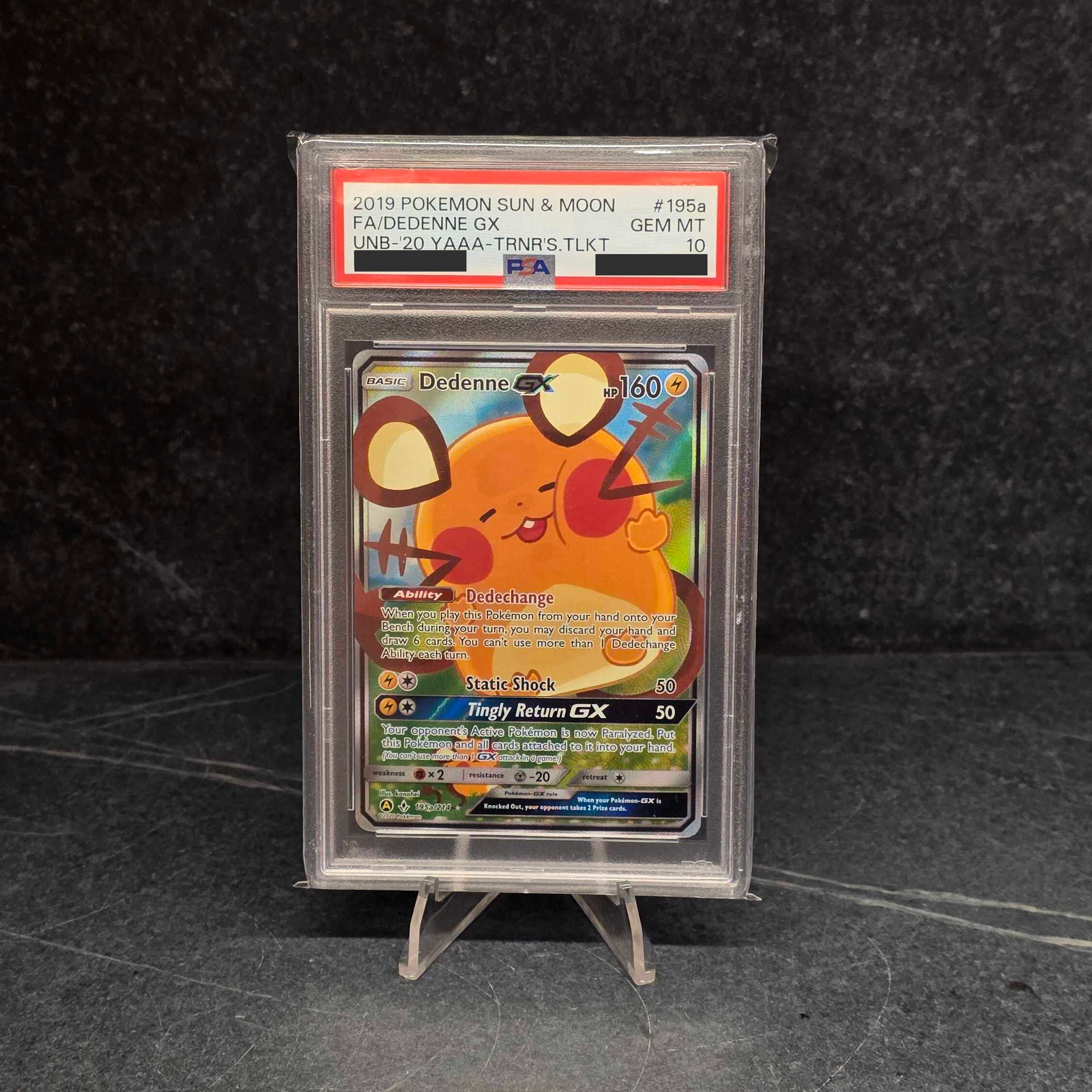 dedenne pokemon card full art Dedenne GX (195a/214 Promo)