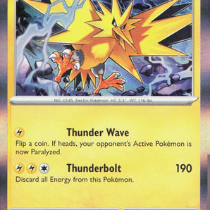 Twilight Masquerade: 065/167 Zapdos Holo