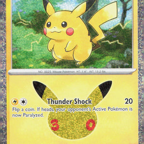 30th Celebration: 023/128 Pikachu Holo