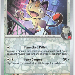 Destined Rivals: 149/182 Team Rocket's Meowth Reverse Holo