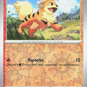 Scarlet & Violet 151: 058/165 Growlithe Reverse Holo