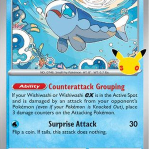 Wishiwashi 022/128  - Holofoil ME 30th Celebration - Common