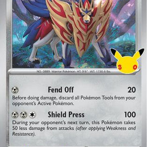 Zamazenta 107/128  - Holofoil ME 30th Celebration - Rare