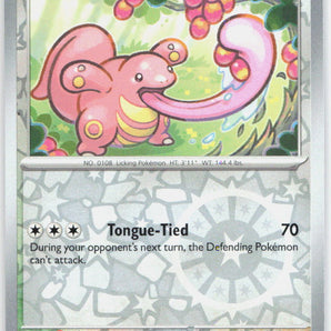 151 (EN): 108/165 Lickitung Reverse Holo