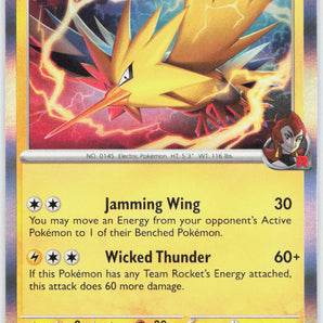 Destined Rivals: 070/182 Team Rocket's Zapdos Holo