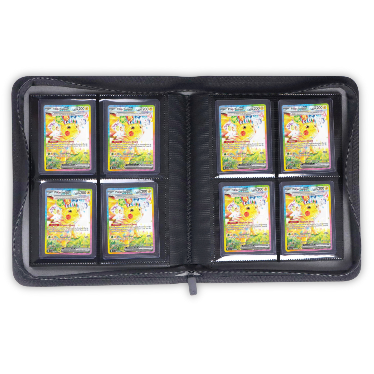 pokemon card toploader binder Binderz 4-Pocket Toploader Binder – The Trainer Court