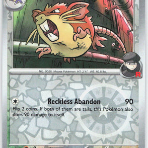Destined Rivals: 148/182 Team Rocket's Raticate Reverse Holo