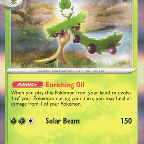 Scarlet & Violet Base Set: 023/198 Arboliva Holo
