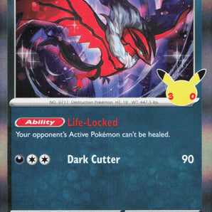 30th Celebration: 100/128 Yveltal Holo