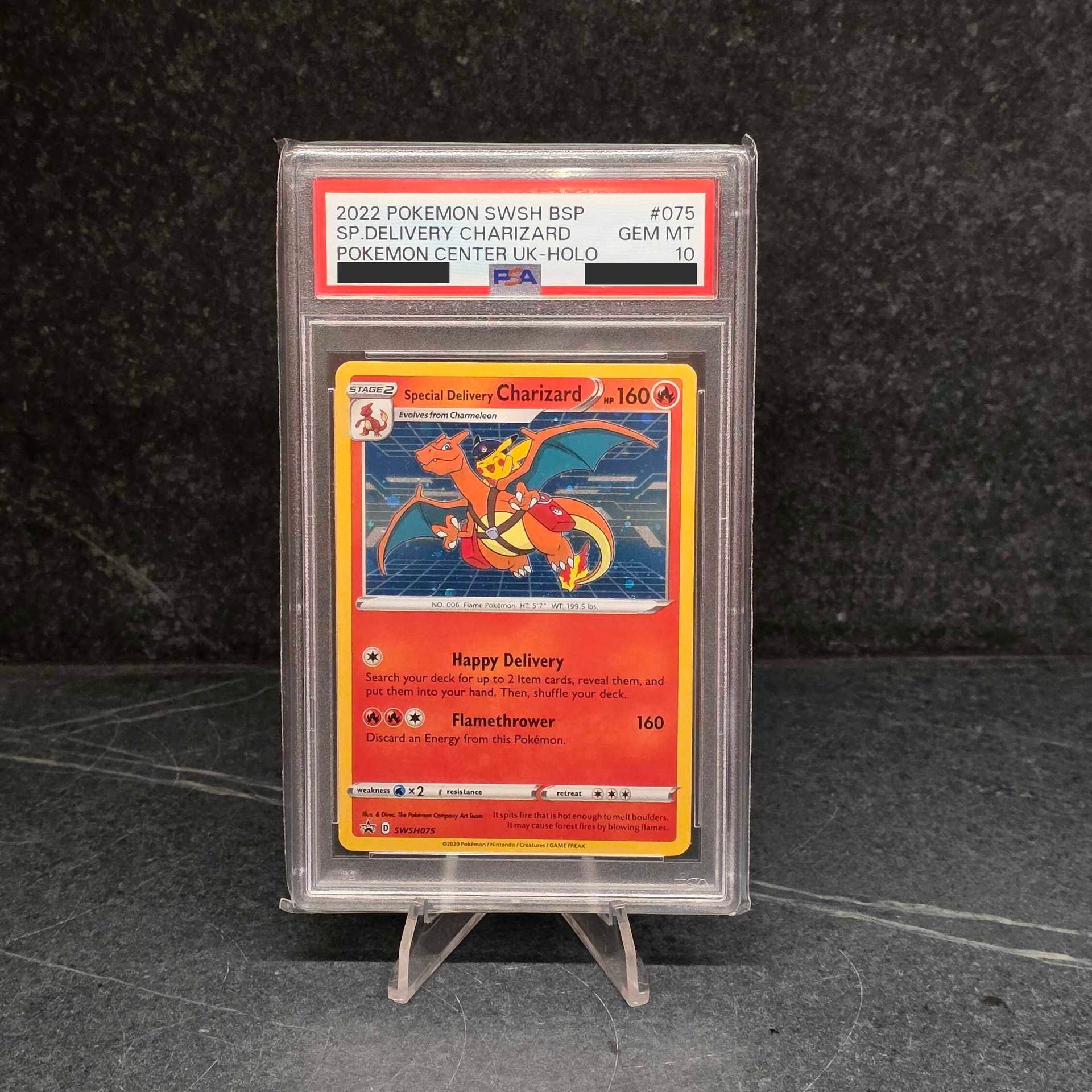 Special Delivery Charizard (SWSH 075 Promo) - PSA 10 The Trainer Court Special Delivery Charizard (SWSH 075 Promo) - PSA 10 The Trainer Court