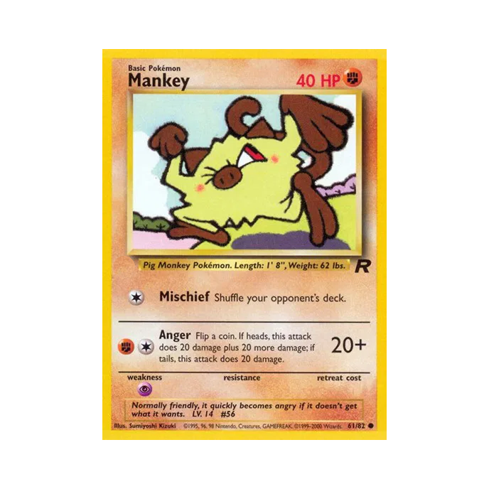 Team Rocket Unlimited: 61/82 Mankey – The Trainer Court
