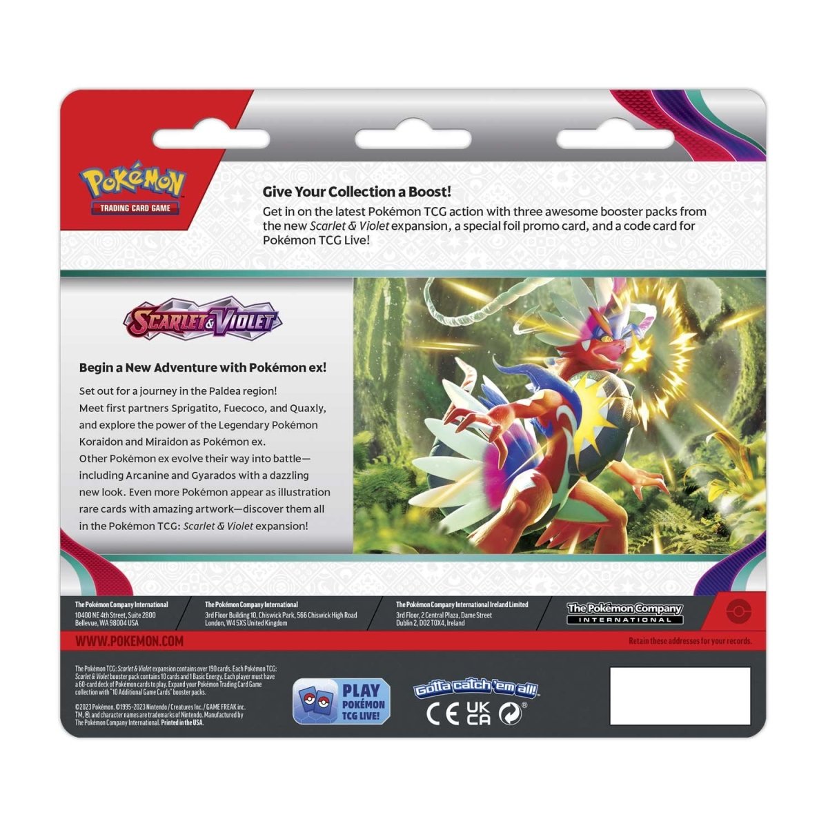 Scarlet & Violet Base: 3-Pack Blister (Random Variant) – The Trainer Court